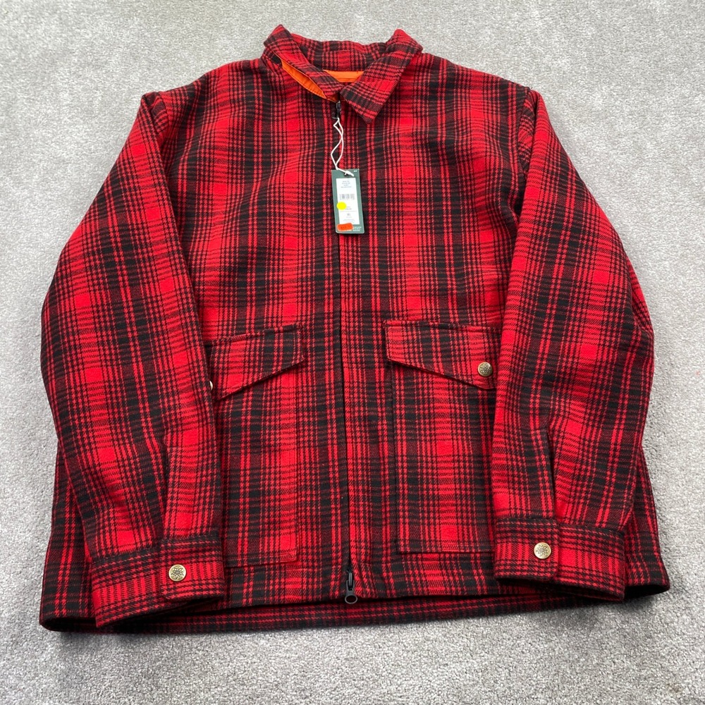 Alpine Design Mens Plaid Zip Up Jacket Willard Plaid Size XL